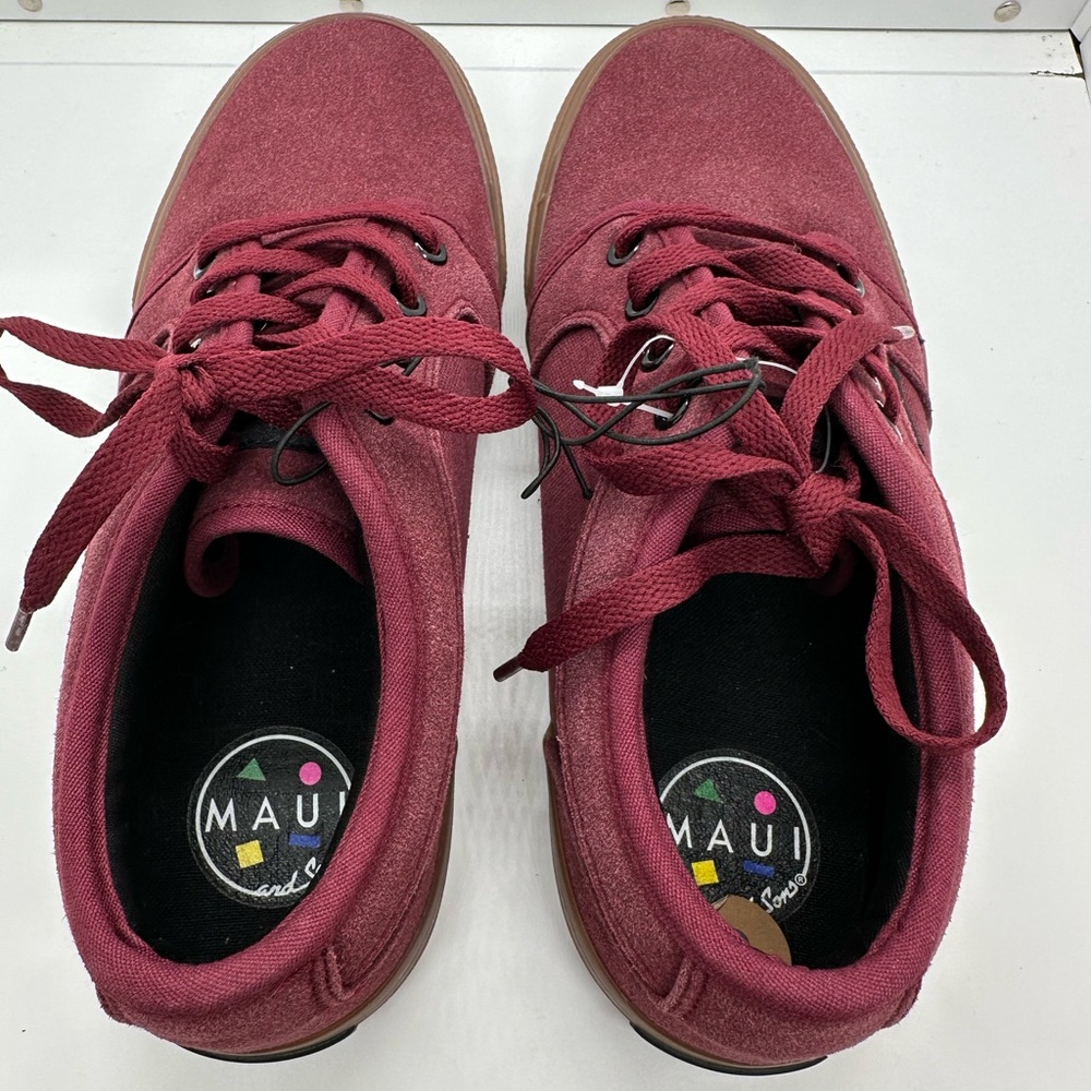Maui and Sons Men’s Burgundy Sneakers Size 8 - Picture 10 of 14